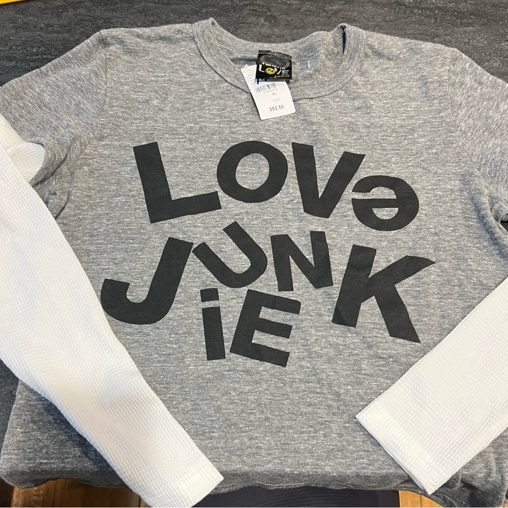 NWT Love Junkie long sleeve thermal tshirt